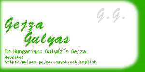 gejza gulyas business card